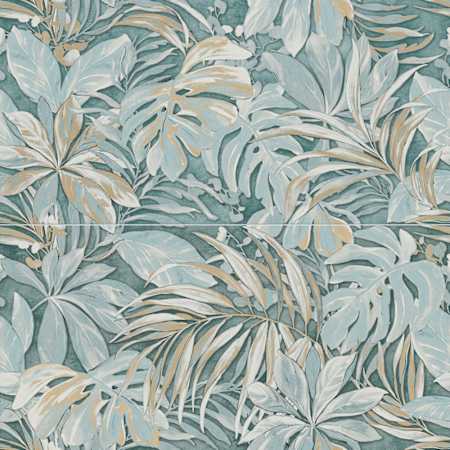 Merola Tile Parete Tropici - 24" x 47" Rectangle Floor and Wall Tile - Glossy, Matte, Satin Visual - Sold by Carton (92.4 SF/Carton) Blue