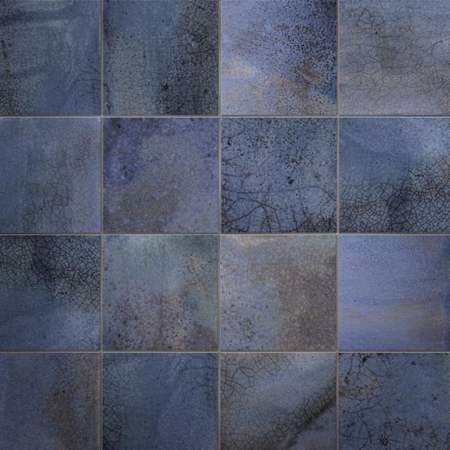 Merola Tile Kings Sea - 13" x 13" Square Floor and Wall Tile - Glossy, Matte, and Satin Visual - Sold by Carton (12 SF/Carton) Blue