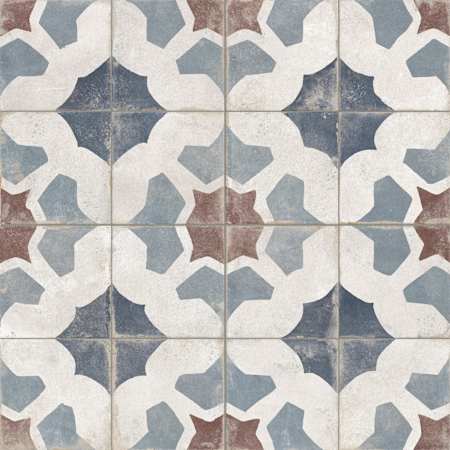 Merola Tile Kings Farfalla 18" x 18" Floor and Wall Tile - Textured Visual - Sold by Carton (10.95 SF/Carton) Farfalla Blue