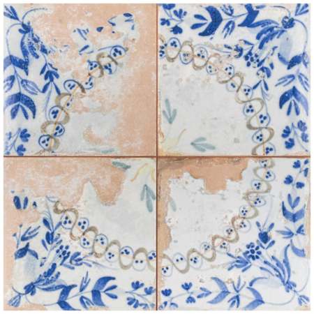 Merola Tile Kings - 18" x 18" Square Floor and Wall Tile - Glossy, Matte Visual - Sold by Carton (10.95 SF/Carton) Ornate