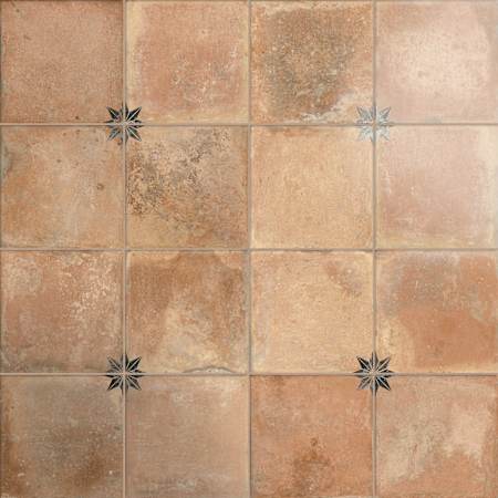 Merola Tile Kings Nonna - 18" x 18" Floor and Wall Tile - Sold by Carton (11.25 SF/Carton) Black Star