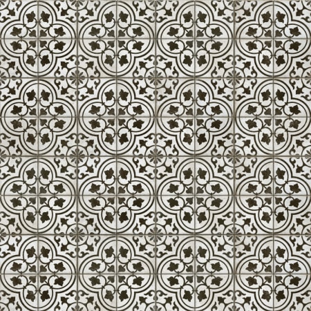 Merola Tile Kings - 18" x 18" Square Floor and Wall Tile - Matte Visual - Sold by Carton (13.14 SF/Carton) Ornate Nero
