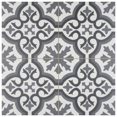 Merola Tile Berkeley Essence - 18" x 18" Square Wall Tile - Matte Visual - Sold by Carton (13.32 SF/Carton) Grey/White
