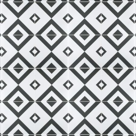 Merola Tile Brixton - 18" x 18" Square Floor and Wall Tile - Matte Visual - Sold by Carton (13.14 SF/Carton) White/Black