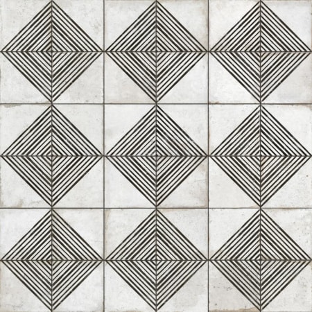 Merola Tile Kings Rombos - 18" x 18" Square Floor and Wall Tile - Matte Visual - Sold by Carton (10.95 SF/Carton) Nero