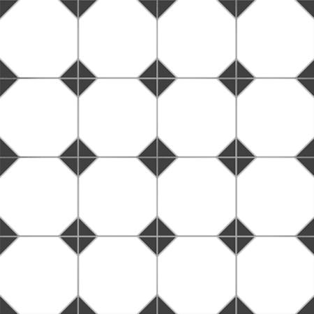 Merola Tile Canterbury - 13" x 13" Geometric Floor and Wall Tile - Matte Visual - Sold by Carton (10.76 SF/Carton) Black