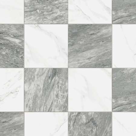 Merola Tile Marbilia Chess - 17" x 17" Square Floor and Wall Tile - Matte Visual - Sold by Carton (14.77 SF/Carton) Bardiglio