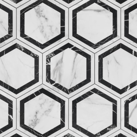 Merola Tile Marbilia BioTech - 11" x 13" Hexagon Floor and Wall Tile - Matte Visual - Sold by Carton (10.64 SF/Carton) Deco Dark