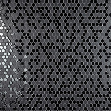 Merola Tile Citi - 1" x 1" Hexagon Penny Floor and Wall Mosaic Tile - Glossy Porcelain Visual - Sold by Carton (8.6 SF/Carton) Black