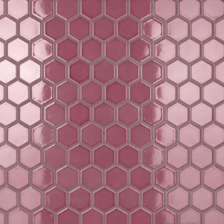 Merola Tile Tribeca - 2" x 2" Hexagon Geometric Floor and Wall Mosaic Tile - Matte Tile Visual - Sold by Carton (10 SF/Carton) Glossy Blush