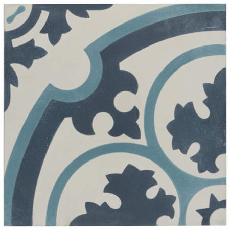 Merola Tile Cemento - 8" x 8" Square Floor and Wall Tile - Glossy Visual - Sold by Carton (5.4 SF/Carton) Sky