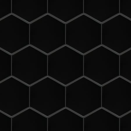 Merola Tile Metro - 4" x 4" Hexagon Geometric Floor and Wall Mosaic Tile - Matte Tile Visual - Sold by Carton (8.2 SF/Carton) Black