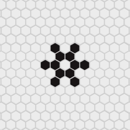 Merola Tile Metro - 1" x 1" Hexagon Penny Floor and Wall Mosaic Tile - Textured Tile Visual - Sold by Carton (8.6 SF/Carton) White Snowflake