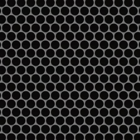 Merola Tile Metro Penny - 1" x 1" Circle Penny Floor and Wall Mosaic Tile - Matte Tile Visual - Sold by Carton (8 SF/Carton) Black