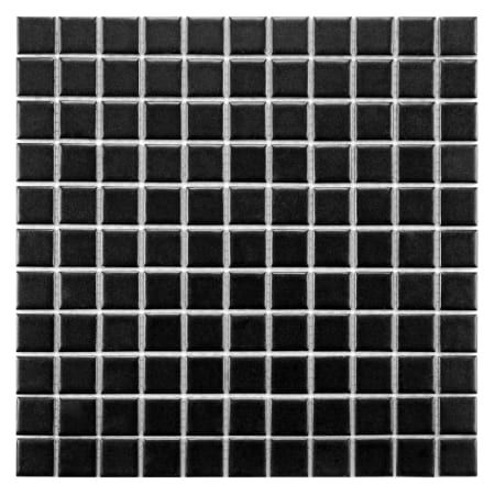 Merola Tile Metro 1" Square Floor and Wall Mosaic Tile - Porcelain Visual - Sold by Carton (9 SF/Carton) Black