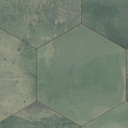 Merola Tile Argillos Hex - 21" x 24" Geometric Floor and Wall Tile - Matte Visual - Sold by Pallet Aquamarine