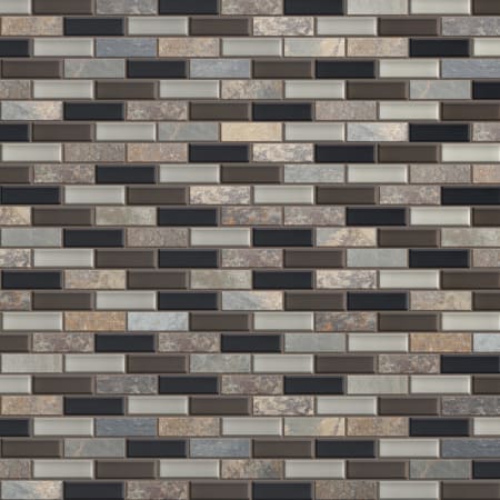 Merola Tile Tessera Subway - 1" x 2" Rectangle Linear Wall Mosaic Tile - Textured Glass Visual - Sold by Carton (9 SF/Carton) Stonehenge