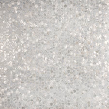 Merola Tile Conchella - 1" x 1" Circle Penny Wall Mosaic Tile - Glossy Shell Visual - Sold by Sheet (0.93 SF/Sheet) White