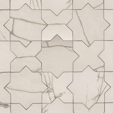 Merola Tile Istanbul Star and Cross - 6" x 12" Floor and Wall Tile - Glossy, Matte, and Satin Visual - Sold by Carton (8.64 SF/Carton) Day with Day Cross