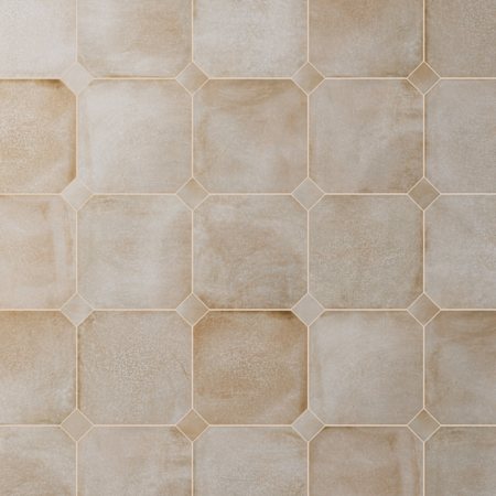 Merola Tile Laverton Octagon - 8" x 8" Geometric Floor and Wall Tile - Matte Visual - Sold by Carton (11.25 SF/Carton) Arena with Taco Arena