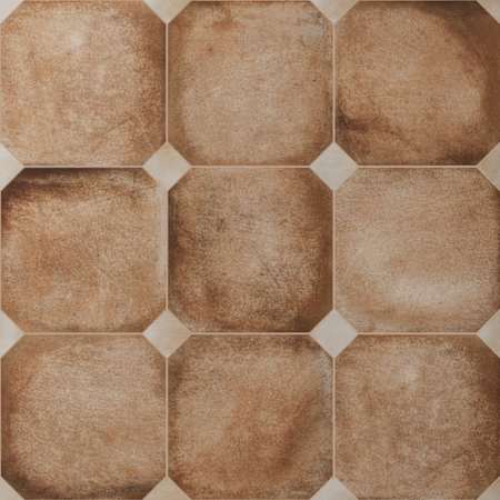 Merola Tile Laverton Octagon - 8" x 8" Geometric Floor and Wall Tile - Matte Visual - Sold by Carton (11.25 SF/Carton) Natural with Taco Arena