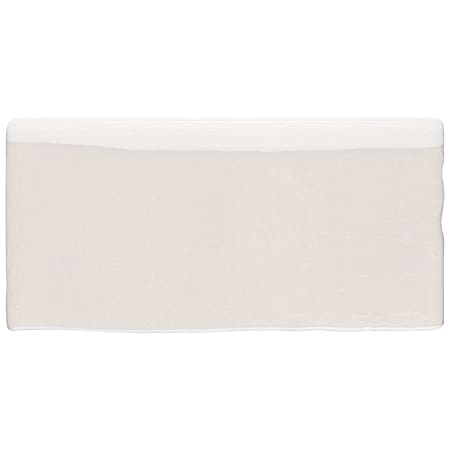 Merola Tile Antic Craquelle 6" x 3" Matte Ceramic Thin-Set Tile Bullnose - Sold by Piece (0.5 LF/Piece) Craquelle White