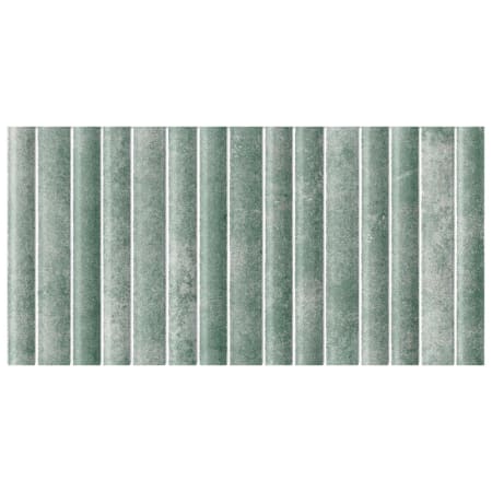 Merola Tile Rubik - 6" x 12" Fluted Rectangle Wall Tile - Glossy Visual - Sold by Carton (10.78 SF/Carton) Aloe