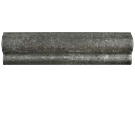 Merola Tile Costa 8" x 2" Matte Ceramic Thin-Set Tile Pencil Rail - Sold by Piece (0.66 LF/Piece) Grafito