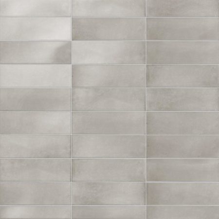 Merola Tile Coco - 2" x 6" Rectangle Wall Tile - Glossy Visual - Sold by Carton (5.94 SF/Carton) Amber Gray
