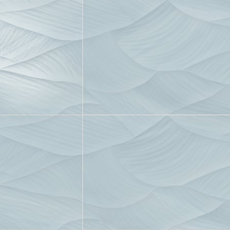 Merola Tile Biomim Concept - 12" x 35" Wave Wall Tile - Satin Visual - Sold by Pallet (69.78 SF/Pallet) Concept Blue