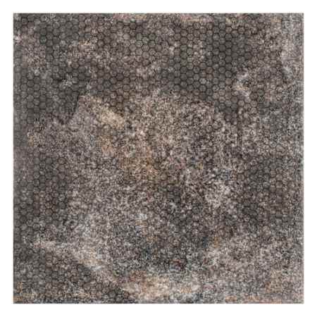 Merola Tile Mandala - 8" x 8" Square Wall Tile - Textured Visual - Sold by Carton (11 SF/Carton) Black