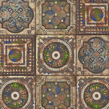 Merola Tile Ritz Anticatto - 8" x 8" Encaustic Wall Tile - Satin Visual - Sold by Carton (10.76 SF/Carton) Anticatto Color