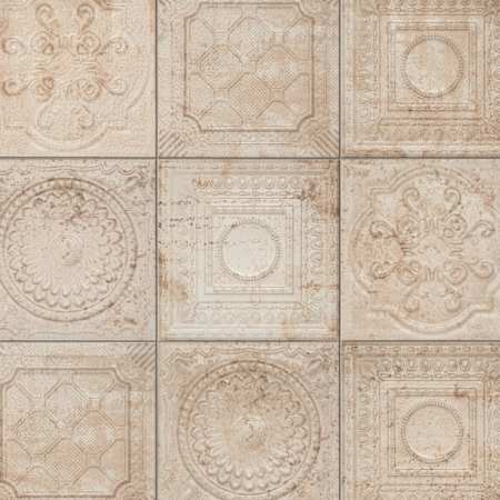 Merola Tile Ritz Ossidato - 8" x 8" Encaustic Wall Tile - Satin Visual - Sold by Carton (10.76 SF/Carton) Ossidato Cream