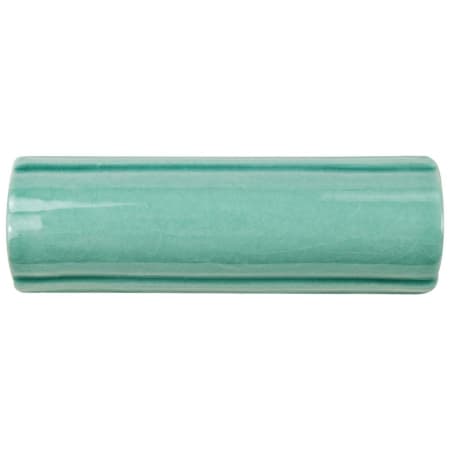 Merola Tile Novecento Bordura 5" x 2" Matte Ceramic Thin-Set Tile Pencil Rail - Sold by Piece (0.43 LF/Piece) Aguamarina