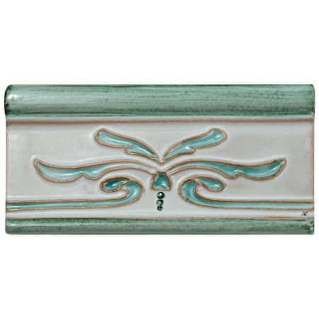 Merola Tile Novecento Cenefa 5" x 3" Matte Ceramic Thin-Set Tile Decorative Accent - Sold by Piece (0.43 LF/Piece) Aguamarina