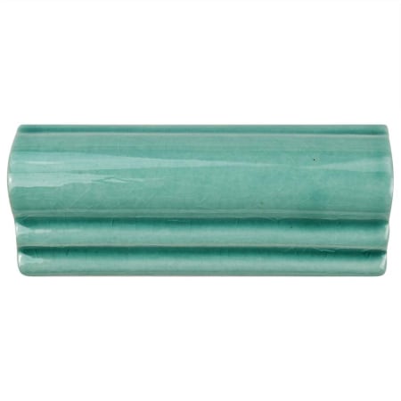 Merola Tile Novecento Moldura 5" x 2" Matte Ceramic Thin-Set Tile Chair Rail - Sold by Piece (0.43 LF/Piece) Aguamarina