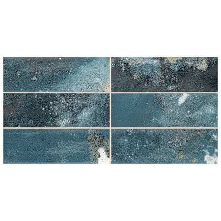 Merola Tile Kings - 8" x 16" Rectangle Wall Tile - Polished Visual - Sold by Carton (10.56 SF/Carton) Blue