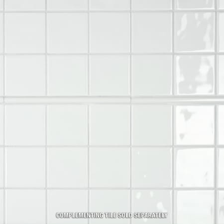 Merola Tile Twist - 4" x 4" Square Wall Tile - Glossy Visual - Sold by Carton (9.8 SF/Carton) White Ice