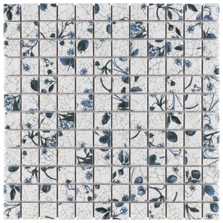 Merola Tile Strawberry Fields - 1" x 1" Square Encaustic Floor and Wall Mosaic Tile - Glossy Porcelain Visual - Sold by Carton (9.6 SF/Carton) Dreams