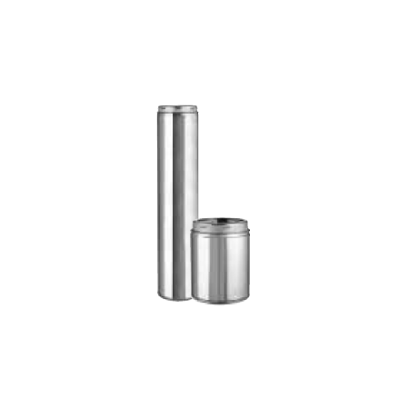 Metalbest 5" Inner Diameter - Ultra-Temp Class A Chimney Pipe - Double Wall - 18" Pipe Length Stainless Steel