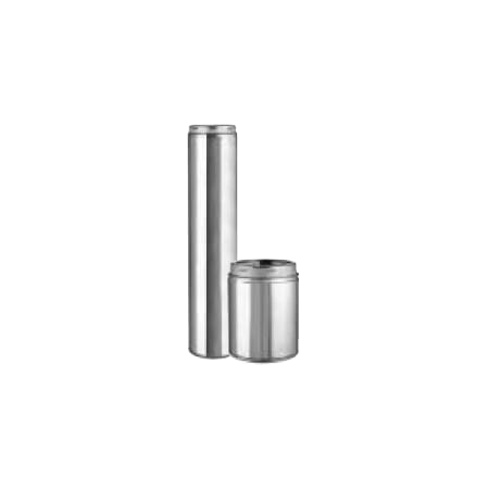 Metalbest 6" Inner Diameter - Ultra-Temp Class A Chimney Pipe - Double Wall - 24" Pipe Length Stainless Steel