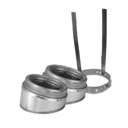 Metalbest 7" Inner Diameter - Galva-Temp Class A Chimney Pipe - Double Wall - 30 Degree Elbow Kit Galvanized Steel