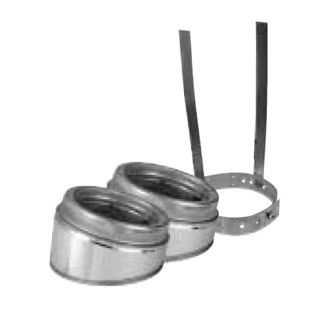 Metalbest Ultra-Temp 7" Class A Chimney Pipe 15 Degree Elbow Kit Stainless Steel