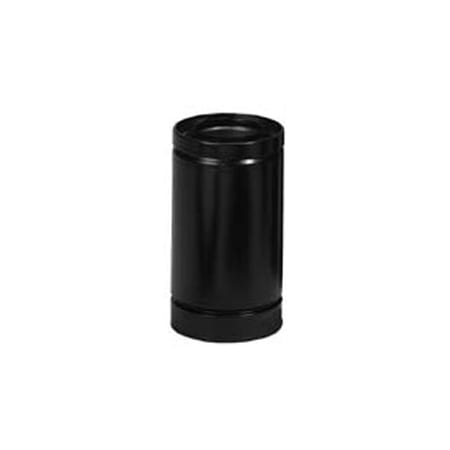 Metalbest 4" Inner Diameter - Direct-Temp Direct Vent Pipe - Double Wall - 9" Pipe Length Black