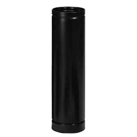 Metalbest 4" Inner Diameter - Direct-Temp Direct Vent Pipe - Double Wall - 18" Pipe Length Black