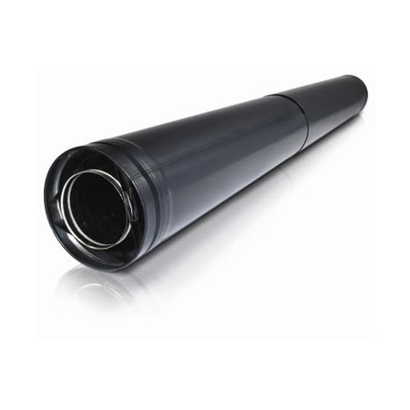 Metalbest 4" Inner Diameter - Direct-Temp Direct Vent Pipe - Double Wall - 70" Adjustable Pipe Length Black