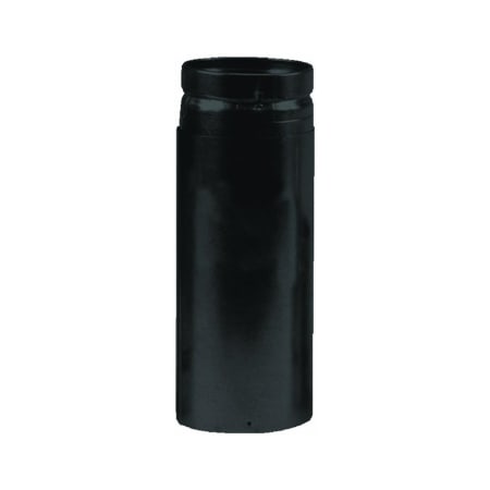 Metalbest 3" Inner Diameter - Type L Pellet Vent Pipe - Double Wall - 10-1/2" Adjustable Pipe Length Black