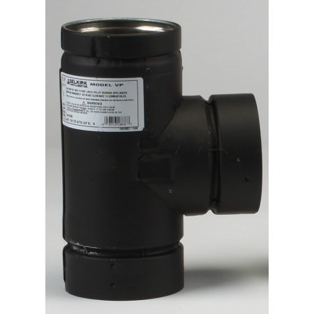 Metalbest 3" Inner Diameter - Type L Pellet Vent Pipe - Double Wall - 3" to 4" Increaser Tee Black
