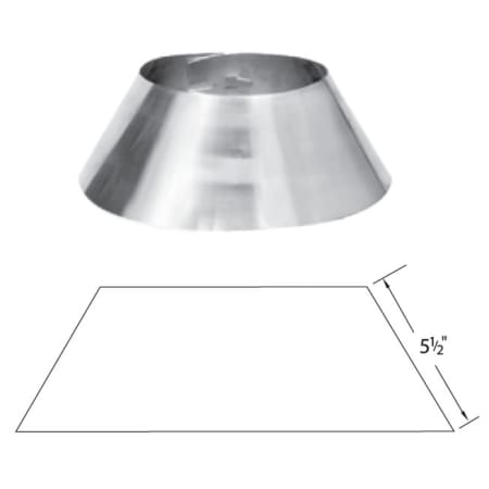 Metalbest Sure-Temp 16" Class A Chimney Pipe Storm Collar Galvanized Steel