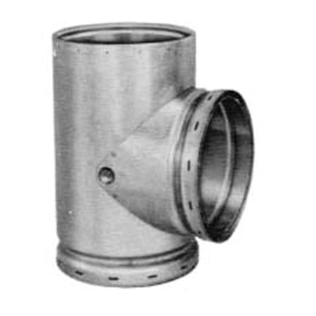 Metalbest QC 18" Type B Gas Vent Standard Tee Galvanized
